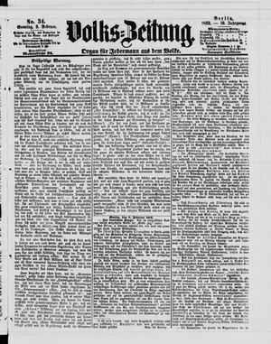 Volks-Zeitung vom 09.02.1862
