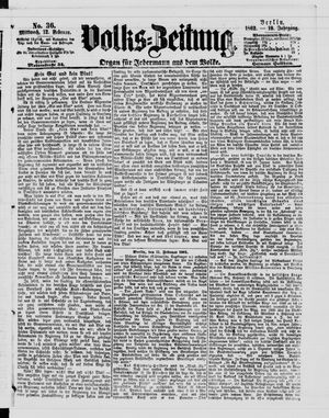 Volks-Zeitung vom 12.02.1862