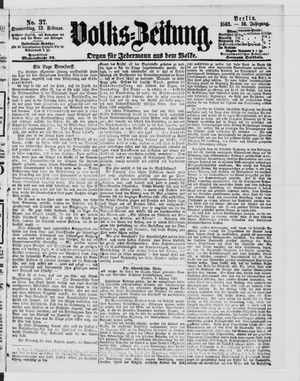 Volks-Zeitung vom 13.02.1862