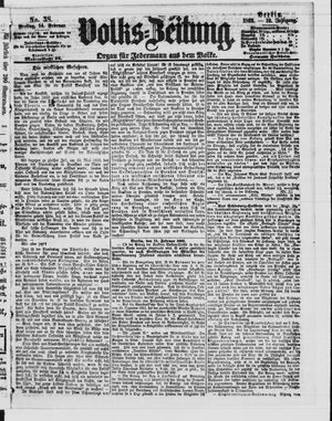 Volks-Zeitung vom 14.02.1862
