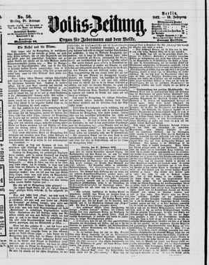 Volks-Zeitung vom 28.02.1862