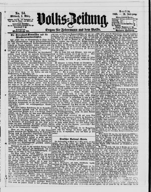 Volks-Zeitung vom 05.03.1862
