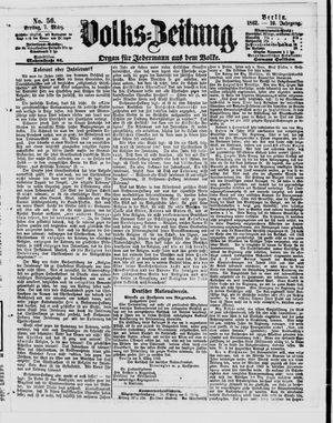 Volks-Zeitung vom 07.03.1862