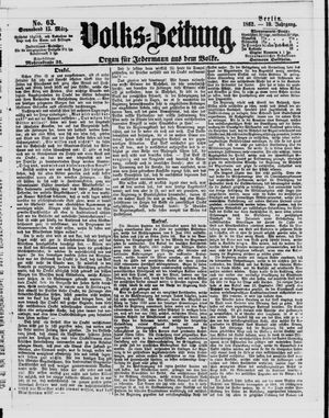 Volks-Zeitung vom 15.03.1862