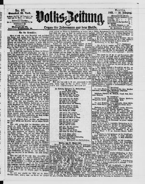 Volks-Zeitung vom 26.04.1862