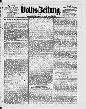 Volks-Zeitung vom 26.07.1862