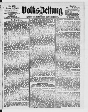Volks-Zeitung vom 10.08.1862