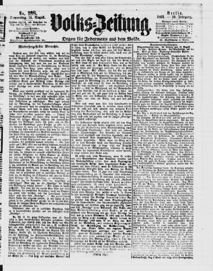 Volks-Zeitung vom 14.08.1862