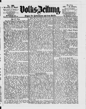 Volks-Zeitung vom 16.08.1862