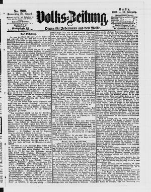 Volks-Zeitung vom 28.08.1862