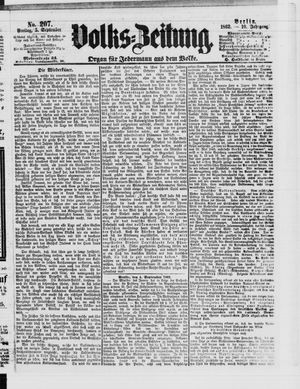 Volks-Zeitung vom 05.09.1862