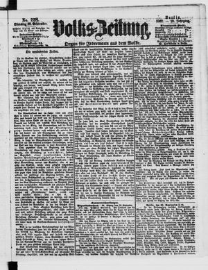 Volks-Zeitung vom 30.09.1862