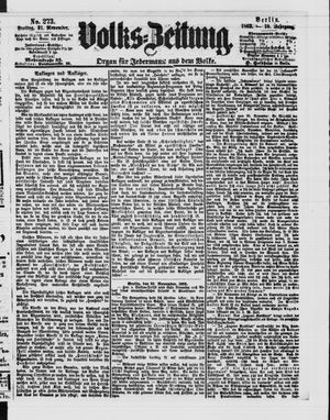 Volks-Zeitung vom 21.11.1862