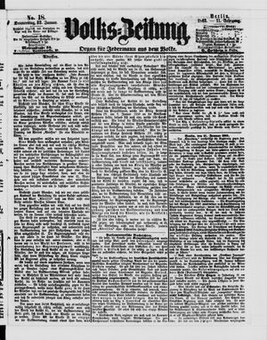 Volks-Zeitung vom 22.01.1863