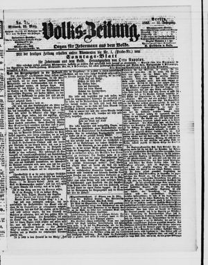 Volks-Zeitung vom 25.03.1863