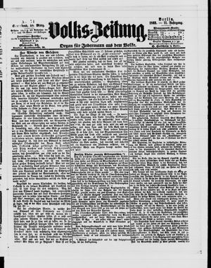 Volks-Zeitung vom 28.03.1863