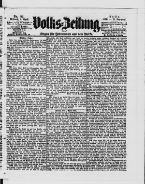 Volks-Zeitung vom 08.04.1863