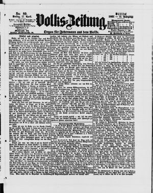 Volks-Zeitung vom 17.04.1863
