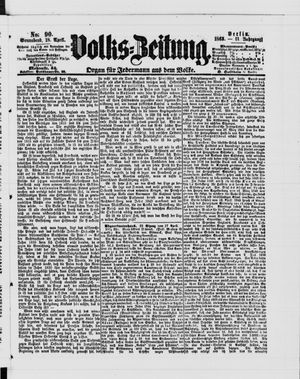 Volks-Zeitung vom 18.04.1863
