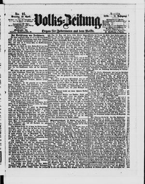 Volks-Zeitung vom 19.04.1863