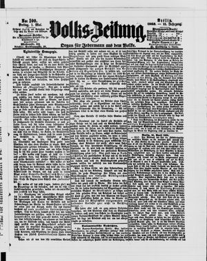 Volks-Zeitung vom 01.05.1863