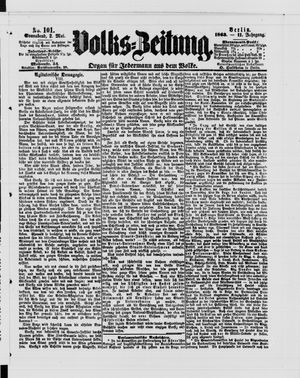 Volks-Zeitung vom 02.05.1863