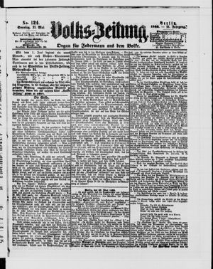 Volks-Zeitung vom 31.05.1863