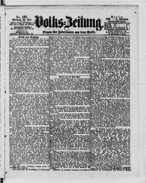 Volks-Zeitung vom 22.07.1863