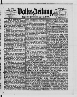 Volks-Zeitung vom 02.08.1863