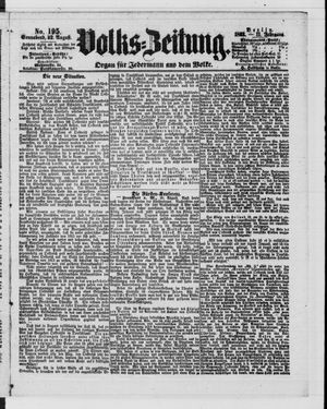 Volks-Zeitung vom 22.08.1863