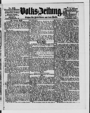 Volks-Zeitung vom 12.09.1863