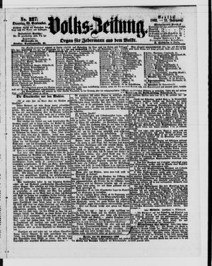 Volks-Zeitung vom 29.09.1863
