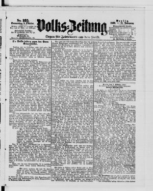Volks-Zeitung vom 08.10.1863