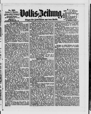 Volks-Zeitung vom 11.12.1863