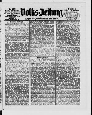 Volks-Zeitung vom 15.12.1863