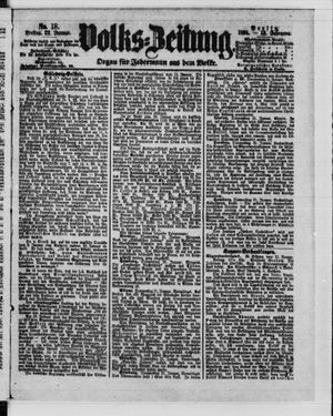 Volks-Zeitung vom 22.01.1864