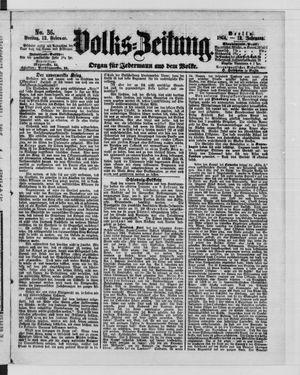 Volks-Zeitung vom 12.02.1864
