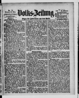 Volks-Zeitung vom 23.03.1864