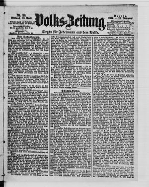 Volks-Zeitung vom 13.04.1864