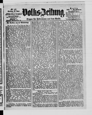 Volks-Zeitung vom 19.06.1864