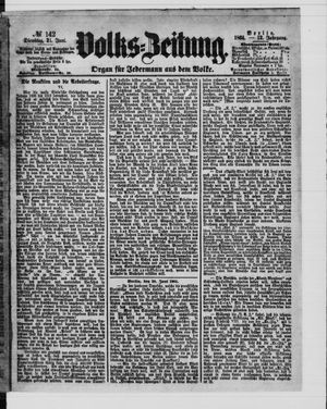 Volks-Zeitung vom 21.06.1864