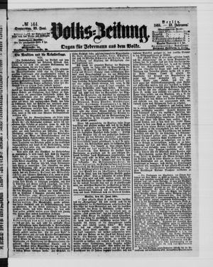 Volks-Zeitung vom 23.06.1864
