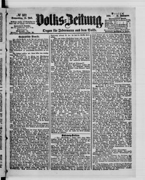 Volks-Zeitung vom 14.07.1864
