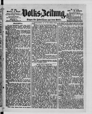 Volks-Zeitung vom 17.08.1864