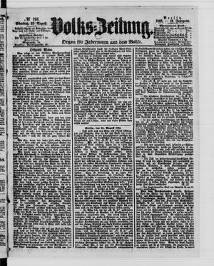 Volks-Zeitung vom 23.08.1864
