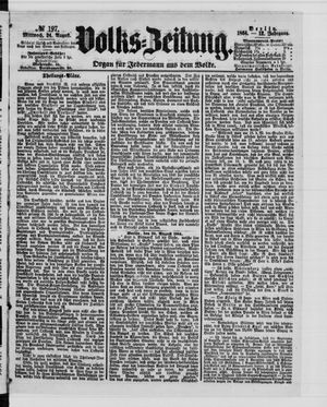 Volks-Zeitung vom 24.08.1864