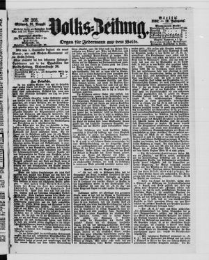 Volks-Zeitung vom 31.08.1864