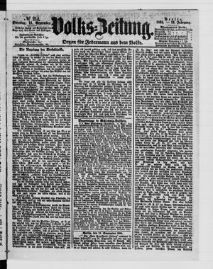 Volks-Zeitung on Sep 13, 1864