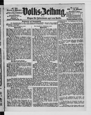 Volks-Zeitung vom 18.09.1864