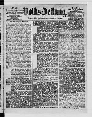 Volks-Zeitung vom 22.09.1864